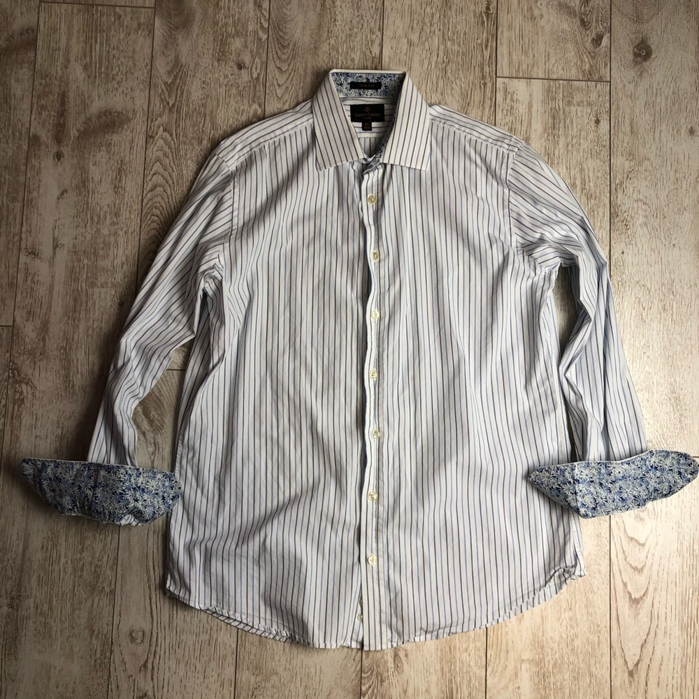Simon Carter stripped dress shirt size 16 1/2